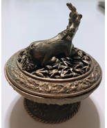 Vintage Brass Unicorn Trinket Box Incense Burner Bowl - $927.78 MXN