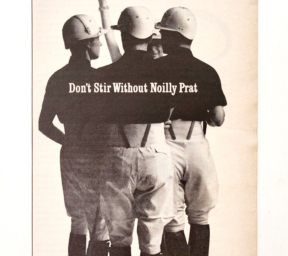 1960 Noilly Prat Extra Dry Martini Advertisement Distillery Polo Players... - $19.99