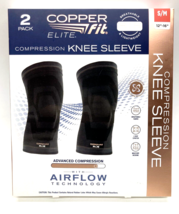 Copper Fit Elite Air Knee Sleeve 2-Pack, SMALL/MEDIUM COSTCO#1740615 (Open Box) - £11.87 GBP