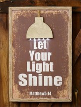 Let Your Light Shine -Matthews 5:14 Led wood Sign - 24 inch - £28.03 GBP