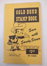 Vintage 1948 Gold Bond Stamp Book Sandy Saver Booklet w/Stamps - £7.12 GBP