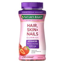 Nature&#39;s Bounty Hair, Skin &amp; Nails Rapid Gummies, Argan-Infused Vitamin Suppleme - £33.56 GBP