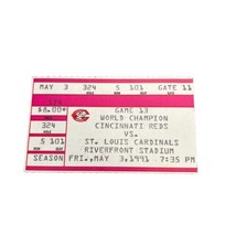 Cincinnati Reds vs StL Cardinals May 3 1991 Baseball MLB Stub Larkin L. ... - £7.72 GBP