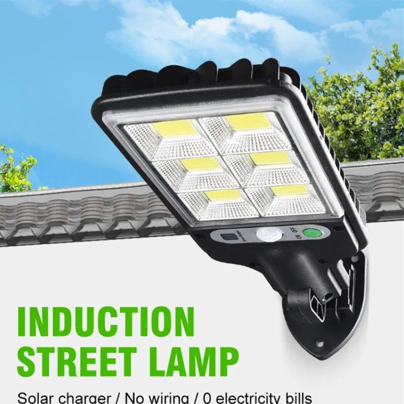Solar Street Lights Outdoor 72COB Solar Lamp Rotatable cket Waterproof Motion Se - £146.56 GBP