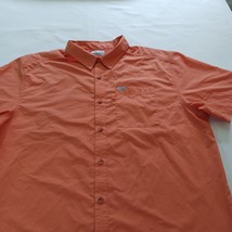 Columbia Sportswear XM0692 Men's Orange Button Up Shirt PFG Short Sleeve Size XL image 8