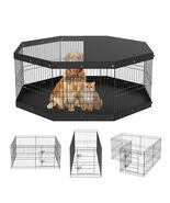 VEVOR Dog Playpen, 8 Panels Foldable Metal Dog Pen with Top Cover and Bo... - $1,268.90 MXN VEVOR Dog Playpen, 8 Panels Foldable Metal Dog Pen with Top Cover and Bo... - $1,268.90 MXN