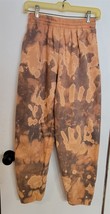 Womens S Fruit of the Loom Orange/Gray Tie Dye Lounge Pants Sweatpants - £14.71 GBP