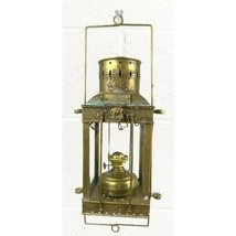 Antique Brass Great Britain 1939 Cargo Light Lantern Very Old With Great Patina - £85.60 GBP