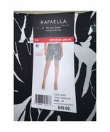 Rafaella Womens Size 14 Stretch Shorts Black &amp; White Leaf Print Function... - $384.81 MXN
