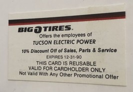 Big O Tires  Vintage Business Card Tucson Arizona BC2 - £3.01 GBP