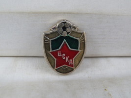 Vintage Soviet Soccer Pin - CSKA Moscow Shield Design - Stamped Pin  - £14.19 GBP