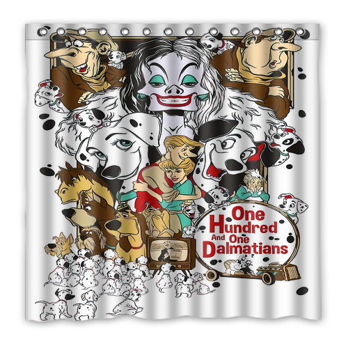 New!!! 101 Dalmatians Custom Waterproof Polyester Shower Curtain 4 Size Item image 7