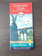 Colorado Utah Road Map Courtesy of ENCO 1962 Edition - £11.75 GBP