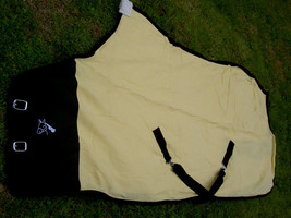 Horse Cotton Sheet Blanket Rug Summer Spring Yellow Black 5318 - £31.63 GBP