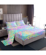 Girls Colorful Leopard Bed Sheets Safari Cheetah Print Sheet Set Modern ... - $50.99