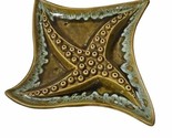 Starfish Ceramic Ashtray Large Swirl Glaze Made In USA Vtg - $19.75