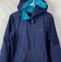 Marmot Jacket Insulated Lightweight Hooded Full Zip Navy Blue Coat Mens XL - £30.25 GBP