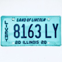 2020 United States Illinois Land of Lincoln Livery License Plate 8163 LY - £9.88 GBP