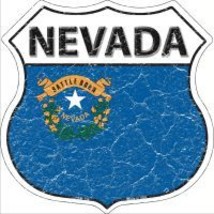 Nevada State Flag Highway Shield Novelty Metal Magnet HSM-136 - £11.76 GBP