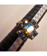 rhinestones silver tone adjustable ring - €6,25 EUR