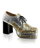 GLAM02/S-GG Men&#39;s 80&#39;s Glam Rocker Glitter Platform Disco Pimp Costume S... - $117.55 CAD
