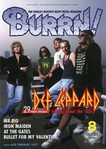 Burrn! Aug 2018 Japanese Magazine Def Leppard Mr.Big Iron Maiden Megadeth - £17.83 GBP