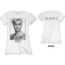 Ladies Justin Bieber Sorry Ladies Official Tee T-Shirt Womens Girls - £26.78 GBP
