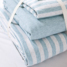 Color: Light Blue, Size: XS-Bed linen, Style: - Striped cotton four-piece beddi - £69.45 GBP