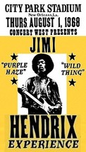 Jimi Hendrix August 01 1968 New Orleans LA. Concert Refrigerator Magnet #11 - £78.66 GBP