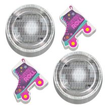 Live It Up! Party Supplies - 70s Disco &amp; Roller Skate Party Supplies - Silver Di - £13.41 GBP