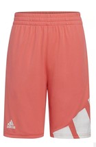 New Adidas Aeroready Boy&#39;s Elastic Waist Bar Basketball Shorts Sz S (7-9 Years) - $15.74