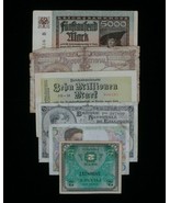 European Nations 6-Notes Currency Set // France &amp; Belgium Francs, German... - $68.49 CAD