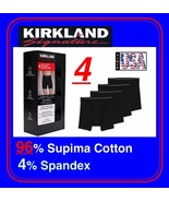 Kirkland Signature Men&#39;s Boxer Brief, 4-pack, Black, Tagless Soft Cotton - $33.88