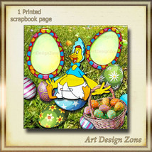 Baby Huey, the Overgrown Duck Easter Scrapbook Page. - $15.00