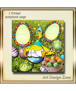 Baby Huey, the Overgrown Duck Easter Scrapbook Page. - €10,49 EUR