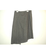 &#39;S Max Mara Skirt Size 4 Gray Asymmetrical Hem Herringbone Wool Blend Po... - £30.47 GBP