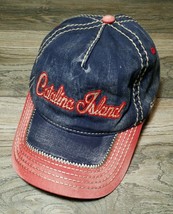 Catalina Island Essencial Caps 100% Cotton Adjustable Back Red Tan Blue - £10.56 GBP