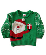 Toddler Baby Christmas Holiday Time Girl or Boy Santa Claus Sweater Sz 12M - $277.04 MXN