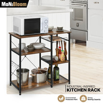 Wooden[Microwave Shelf+Wire Basket Drawer]Kitchen Oven Storage Stand Baker Rack - $164.99