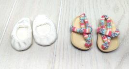 American Girl Joss Surf Swim Set Sandals white TODAY gymnastics slippers... - $14.69