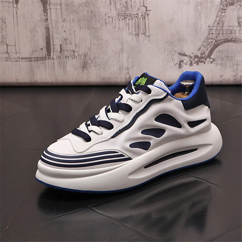 Spring Fashion New Men&#39;s   Up Thick Bottom Casual Shoes Round Toe Outdoor Drivin - £211.03 GBP
