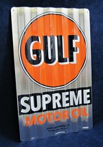 GULF OIL - *US MADE* Corrugated Metal Sign - Man Cave Garage Shop Bar Pub Decor - £19.89 GBP