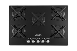 ABBA CG-501-V5C - 30" Gas Cooktop w/ 5 Burners, Tempered glass surface - Black image 4