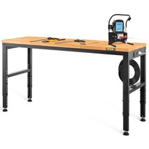 VEVOR Workbench Adjustable Height, 72&quot; L x 25&quot; W Garage Table with 28.5&quot;... - $568.99