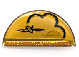 VTG Miami International Airport Florida Enamel Pin Travel Souvenir Airplane Sun - $19.99