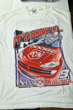 Vintage Nascar Shirt Mens L White Bill Elliott Racing Dodge Its Showtime... - €14,68 EUR