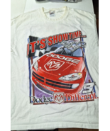 Vintage Nascar Shirt Mens L White Bill Elliott Racing Dodge Its Showtime... - $22.86 CAD