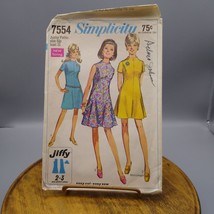 Vintage Sewing PATTERN Simplicity 7554, Junior Petites Jiffy Easy Sew 19... - £9.91 GBP