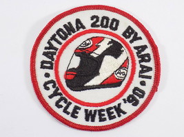 Vintage 1990 Daytona 200 By Arai Cycle Week Sew On Patch 3 1/2&quot; Across - $3.46