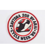Vintage 1990 DAYTONA 200 BY ARAI CYCLE WEEK SEW ON PATCH 3 1/2&quot; across - £2.72 GBP